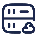 Server Square Cloud SVG Icon